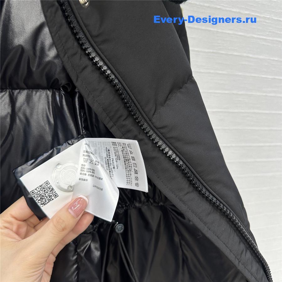 Moncler Black Blain Long Down Jacket