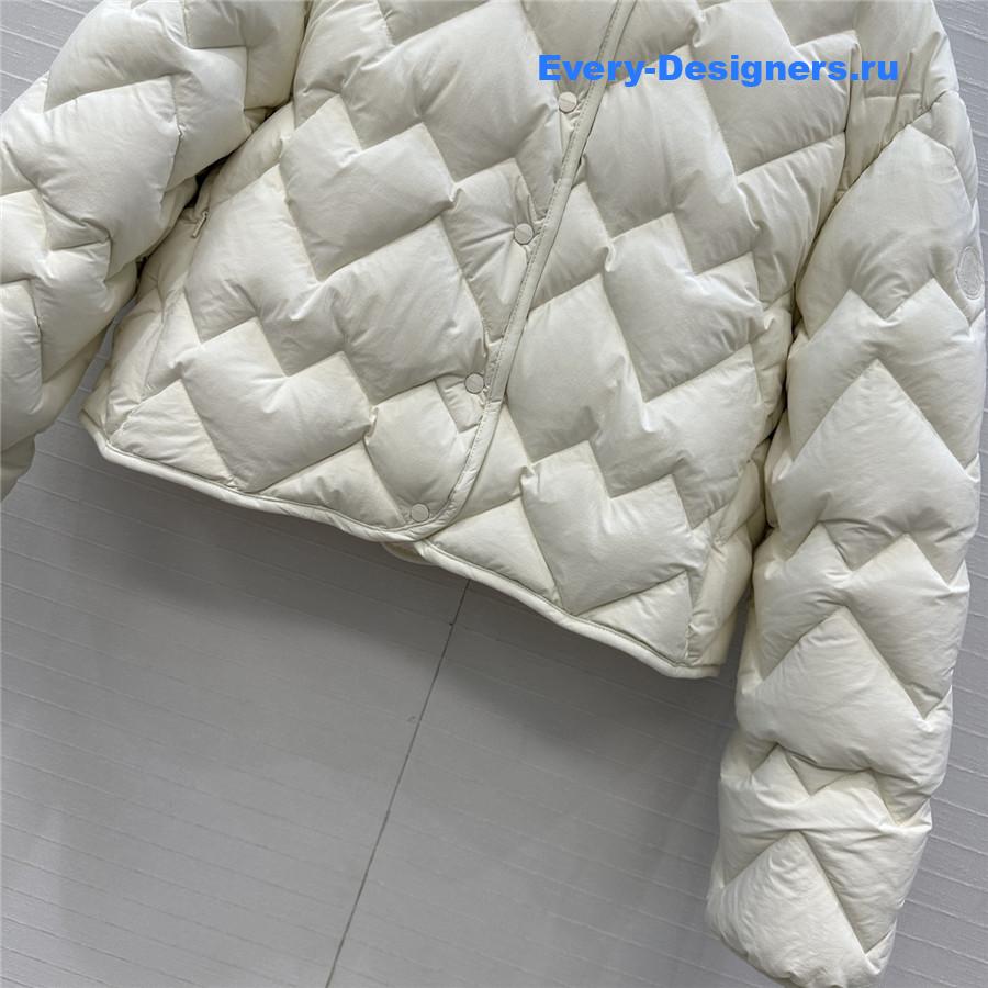 Moncler White Senevee Quilted Puffer Jacket
