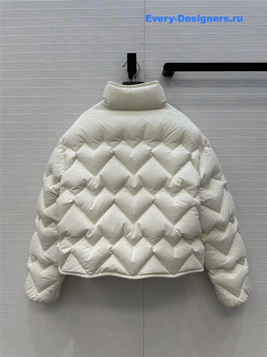 Moncler White Senevee Quilted Puffer Jacket