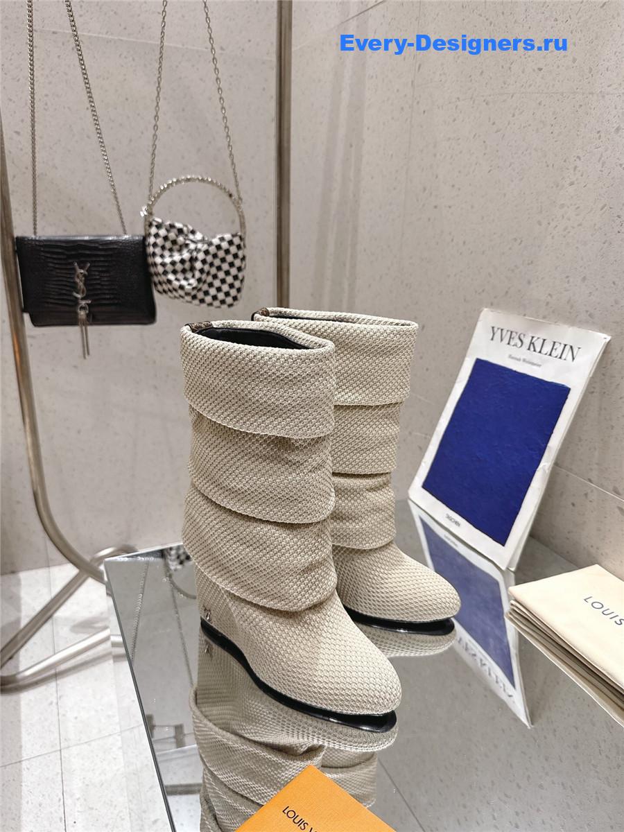 l0vis Vvtt0n beige summer mid wedge boot
