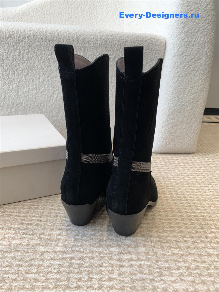 BC Black Suede Western Cowboy Boots