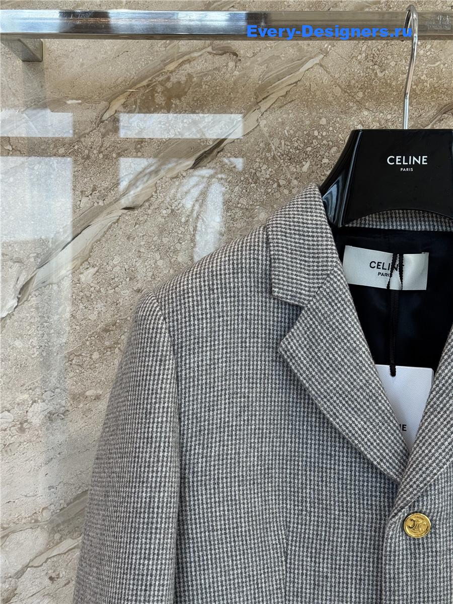 Ce1i*e grey plaid blazer