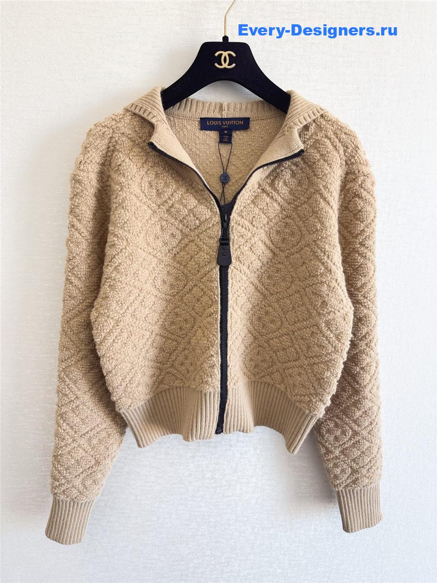 l0vis Vvtt0n monogram toweling zip-up hoodie