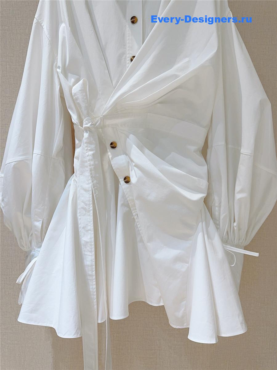 Zimm Rebellion Cotton-poplin Mini Wrap Dress