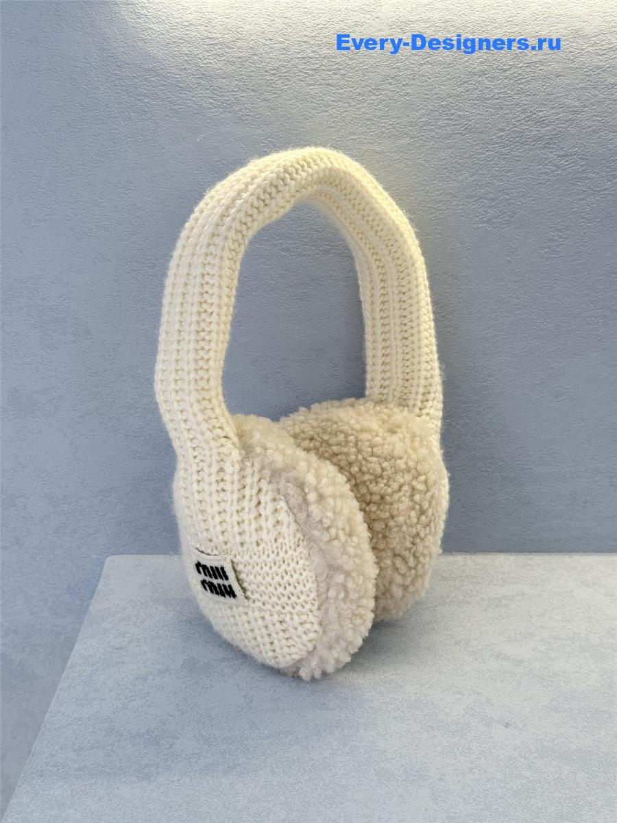 Miu Miu Knitted Lamb Wool Earmuffs