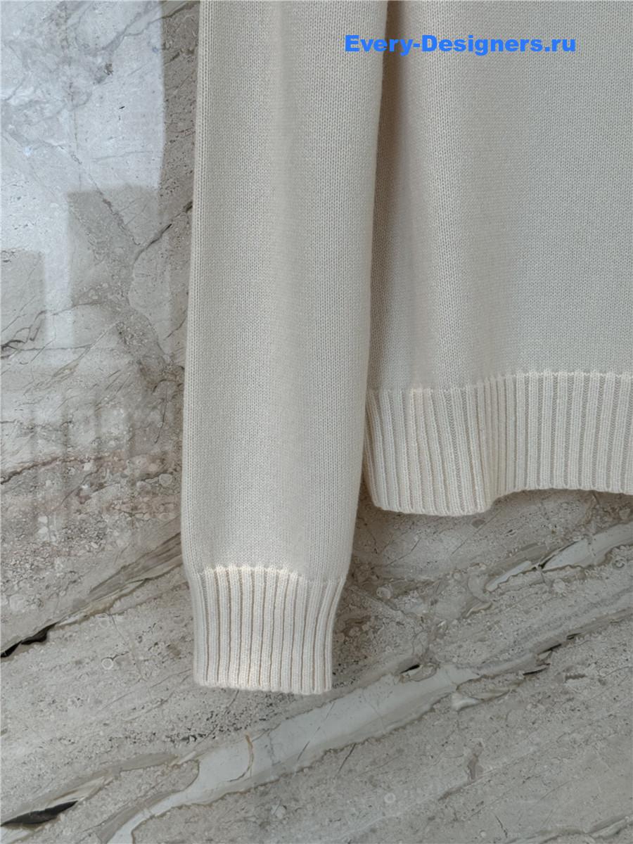 Ch**el white bow knit sweater