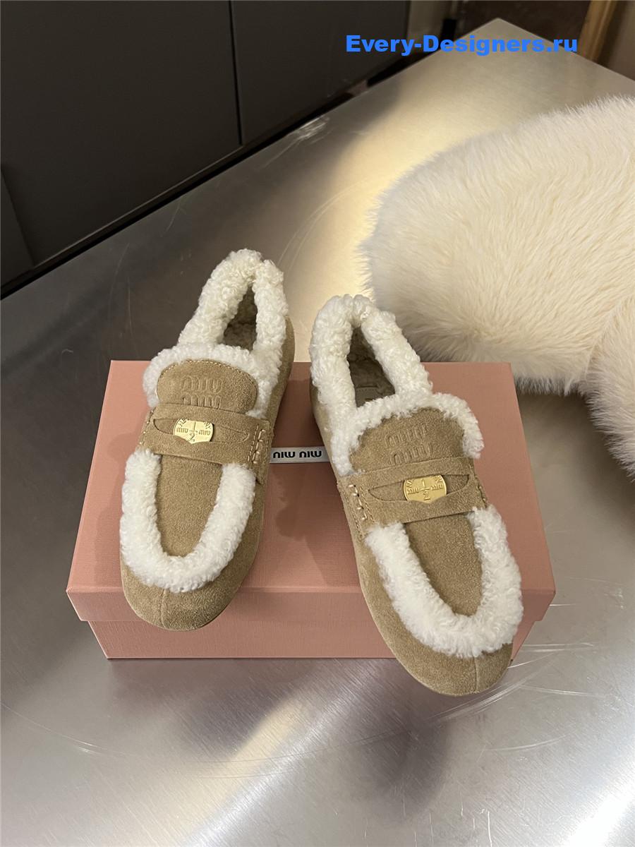 Miu Miu Women Wool Loafers