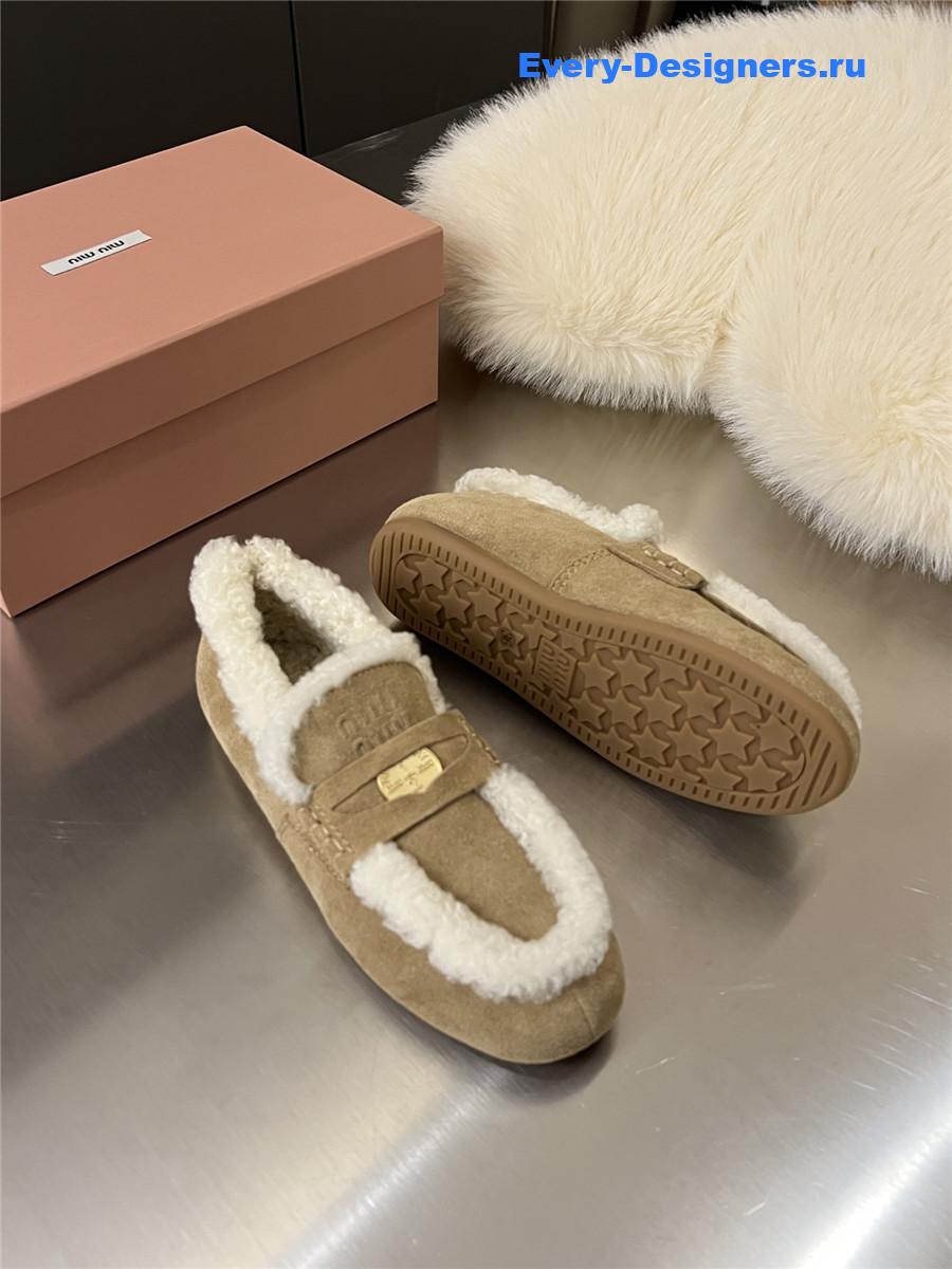 Miu Miu Women Wool Loafers