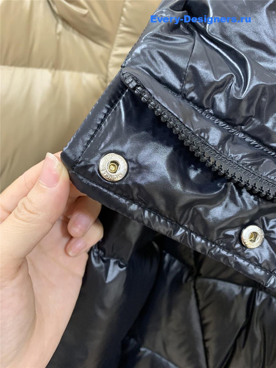 Moncler Black Bellevue Hooded Long Down Jacket