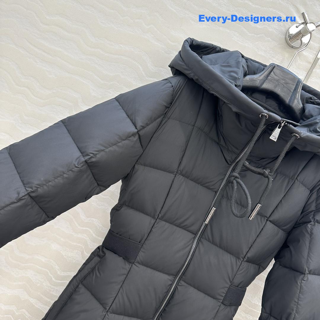 Moncler Black Faucon Quilted Long Puffer Coat