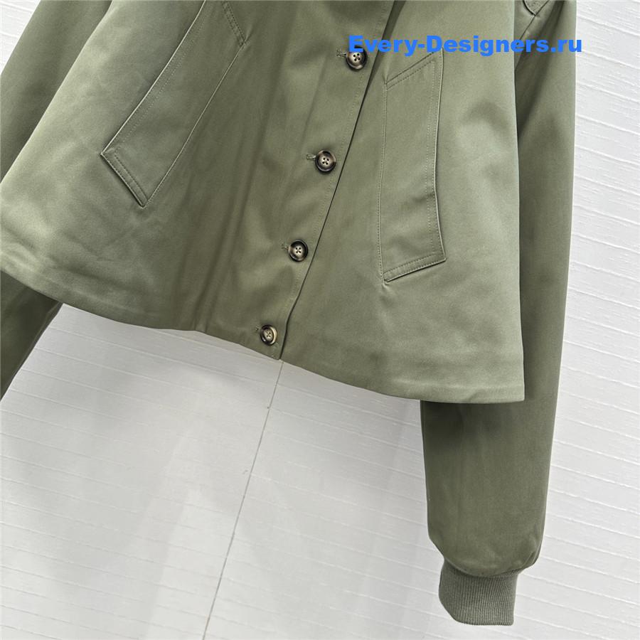L0ew* green short parka