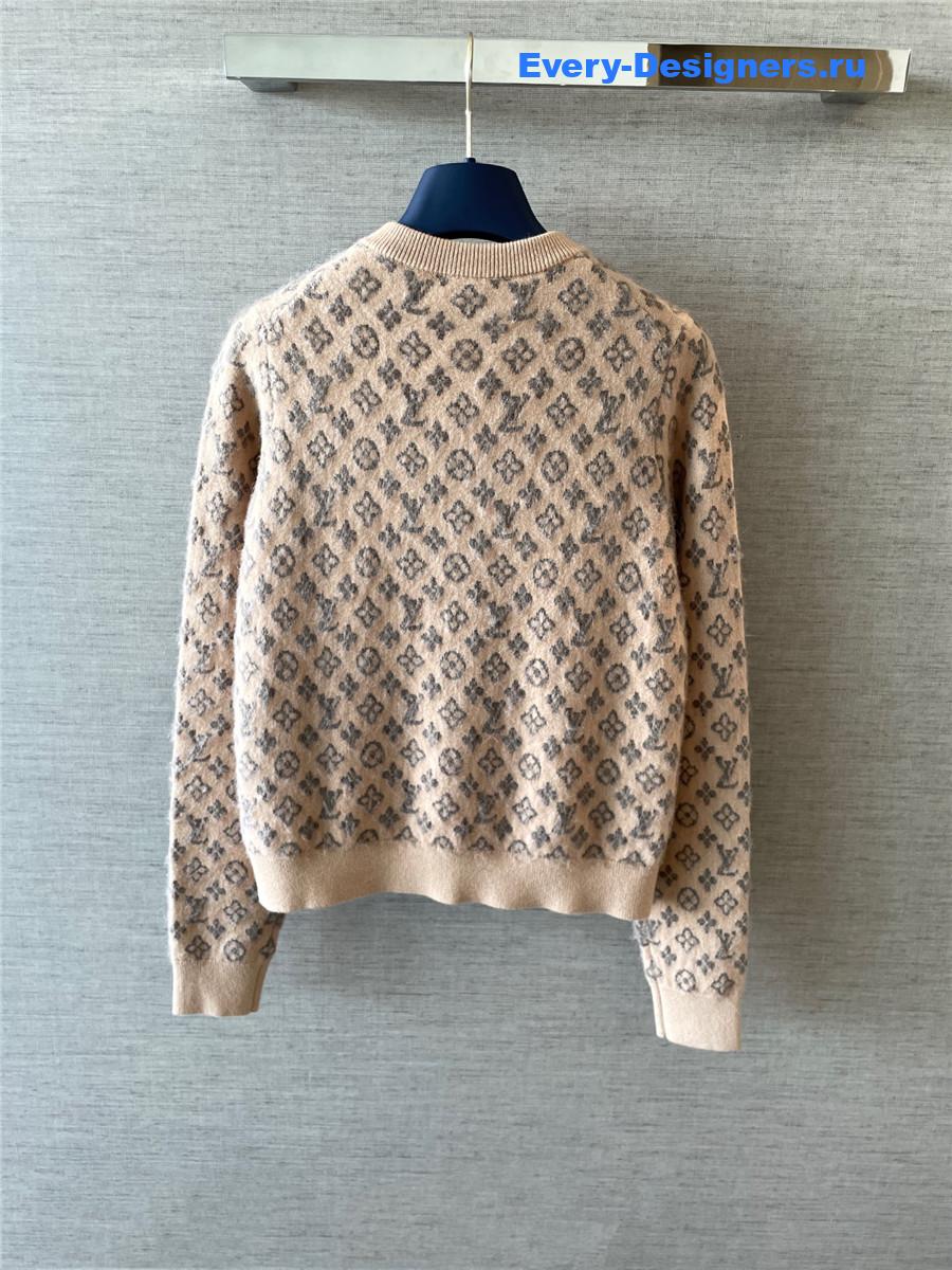 l0vis Vvtt0n beige brushed monogram cardigan