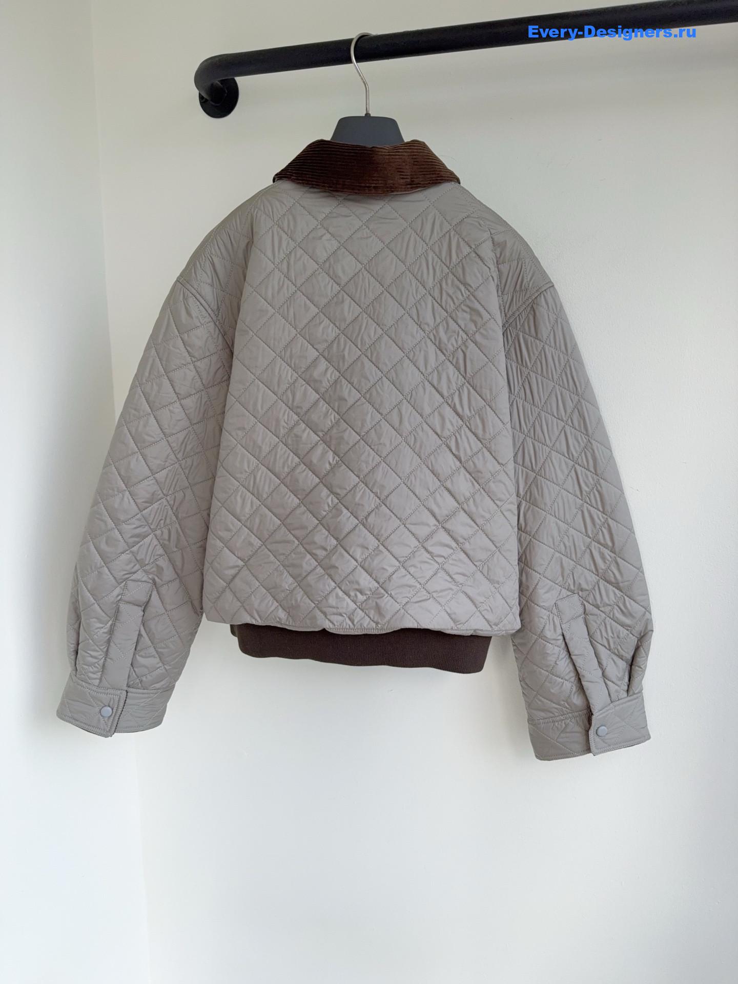 L0ew* corduroy-collar quilted barn jacket