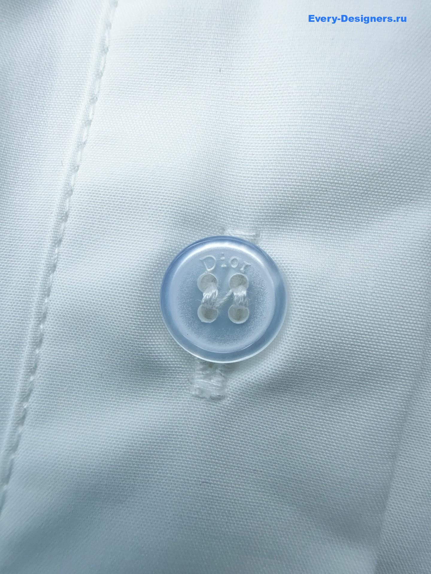 D10r white ruffled poplin shirt