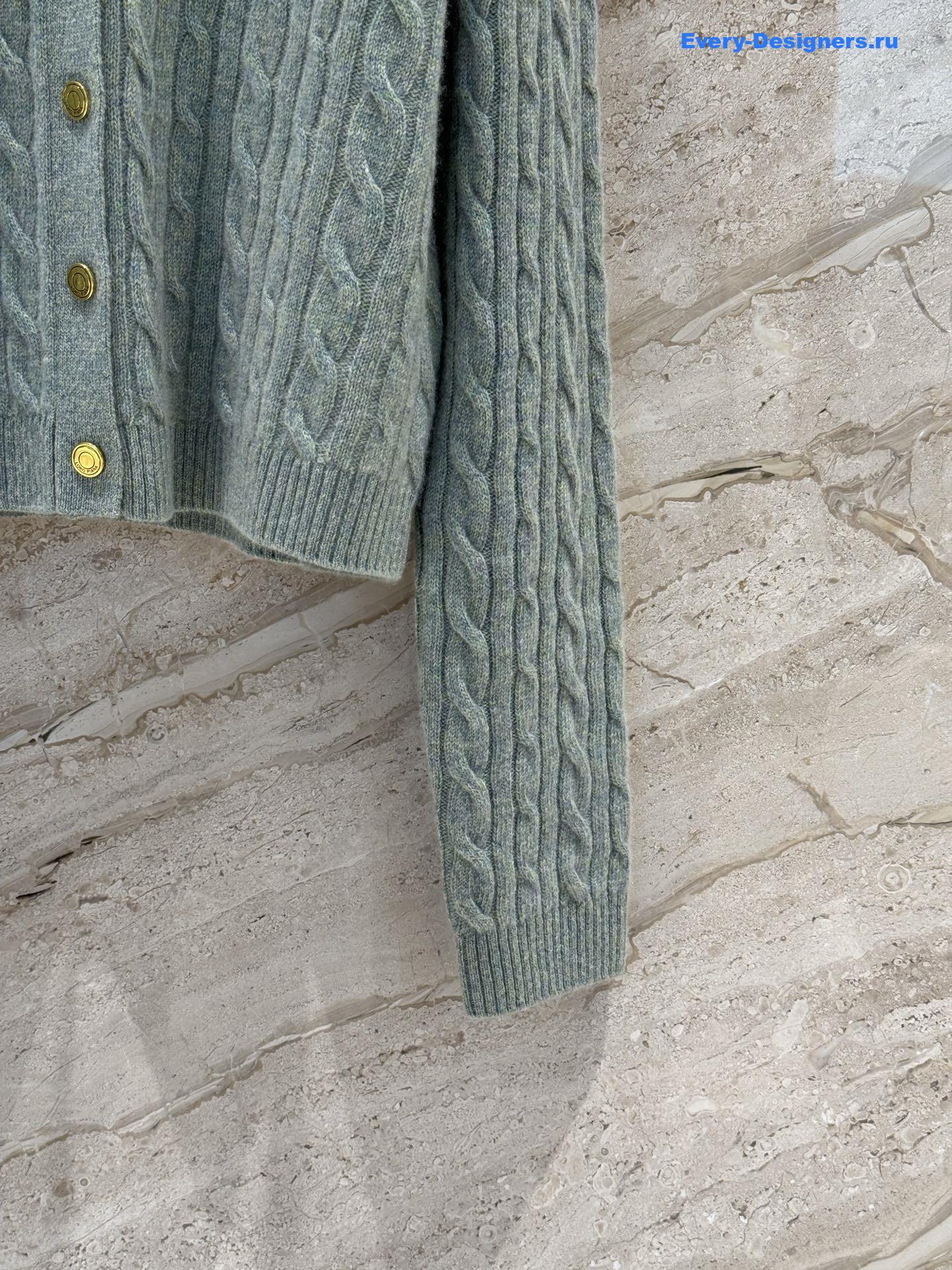 L0r0 P1ana v-neck green cashmere cardigan