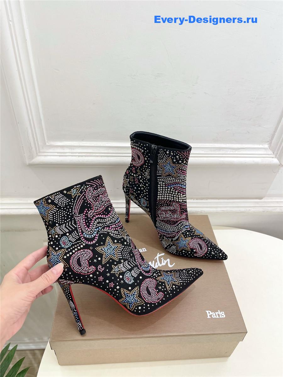 Chr1st1an louboutin starlight crystal studded so kate ankle boots