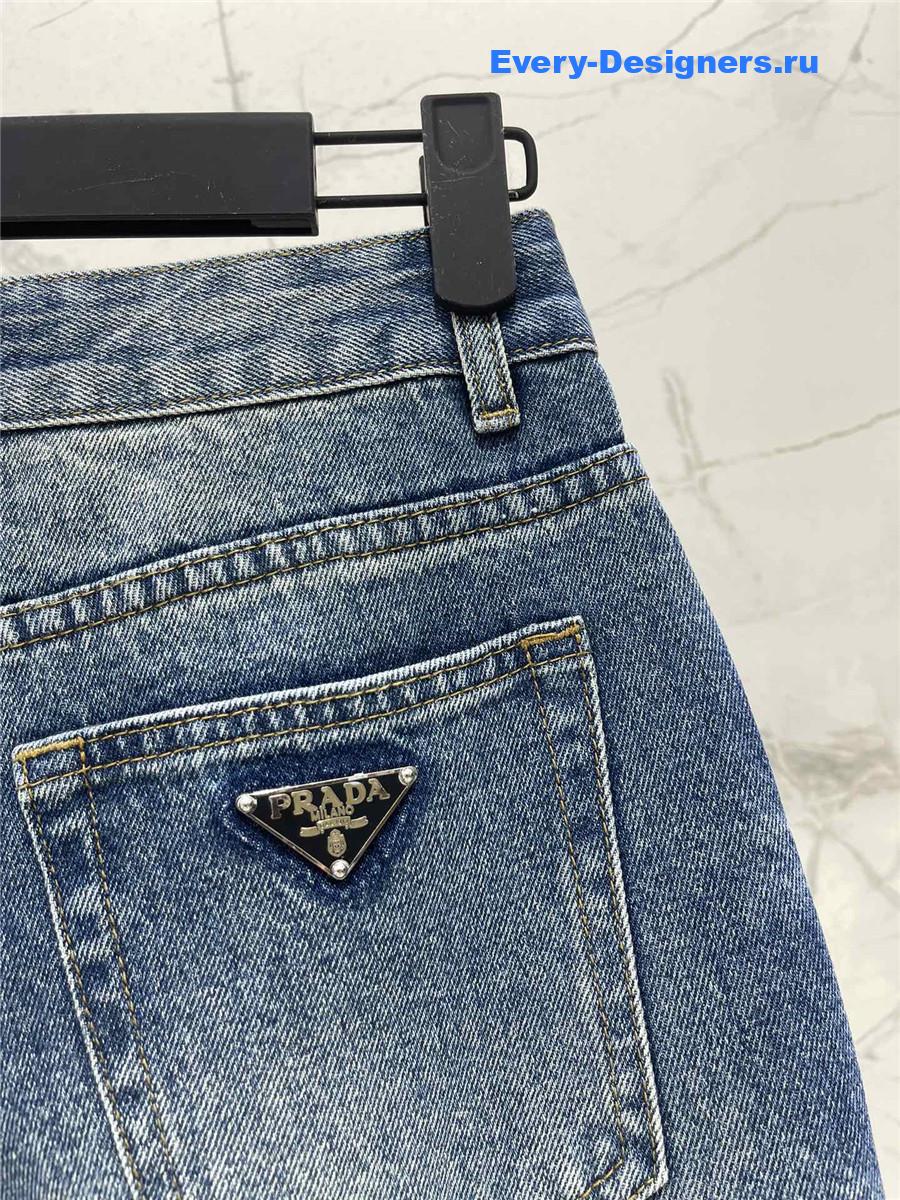 Pra*a blue five-pocket denim jeans