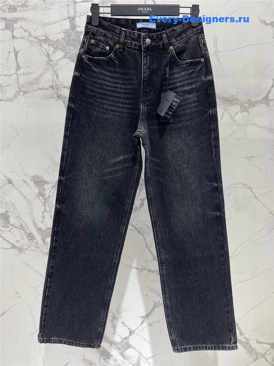 Pra*a grey five-pocket denim jeans