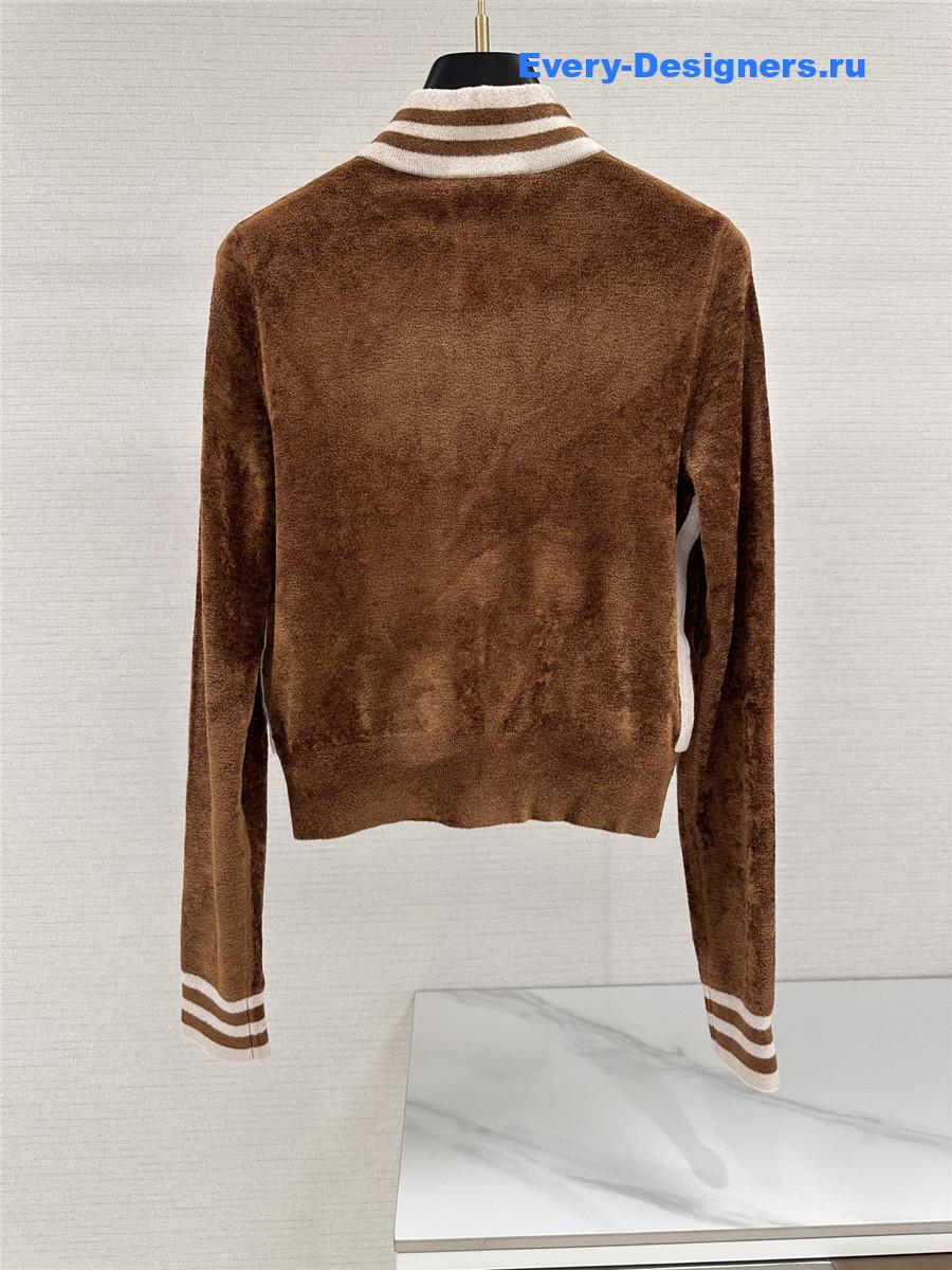 Miu Miu Camel Velvet Cropped Jacket