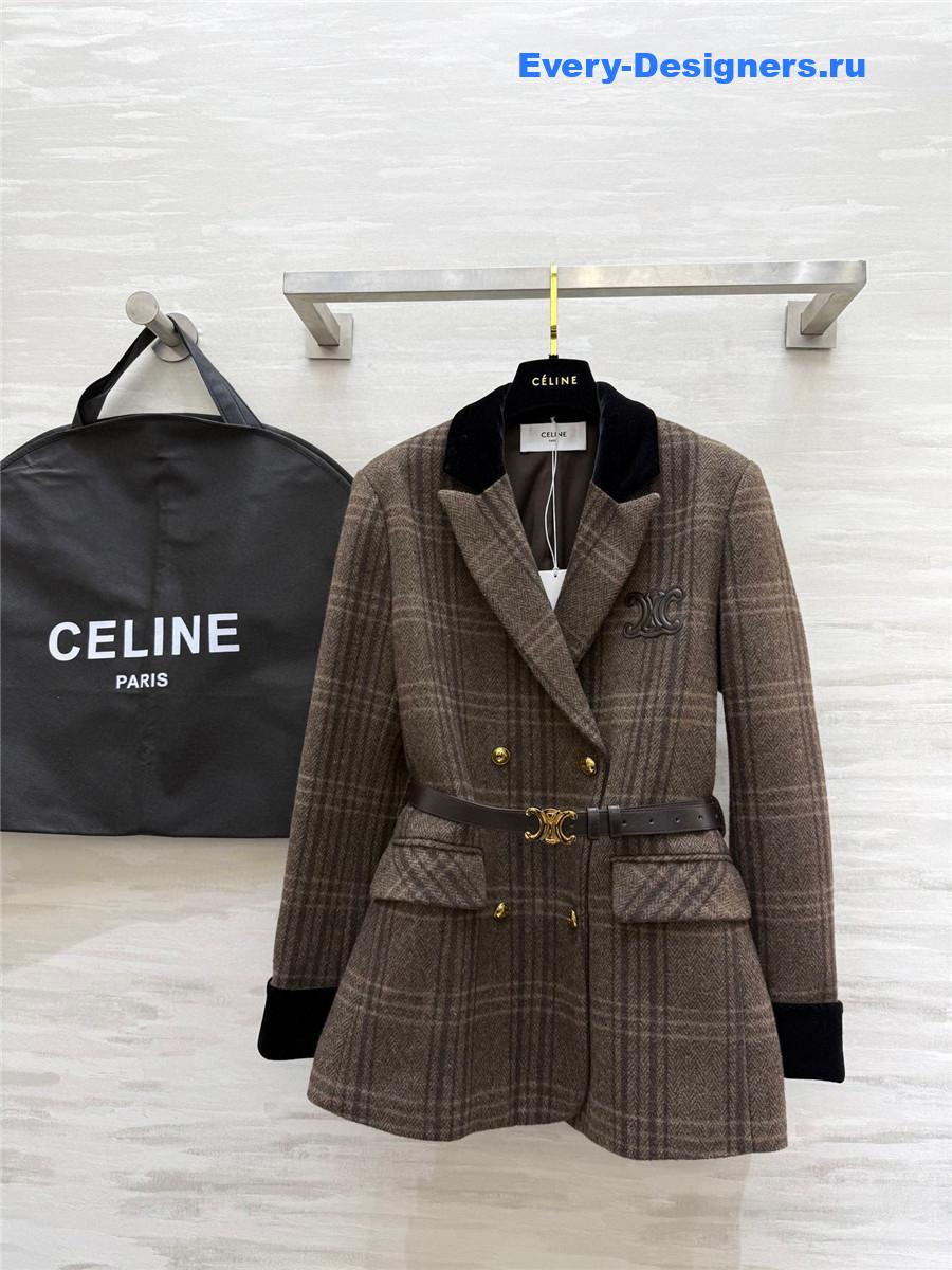 Ce1i*e wool plaid blazer
