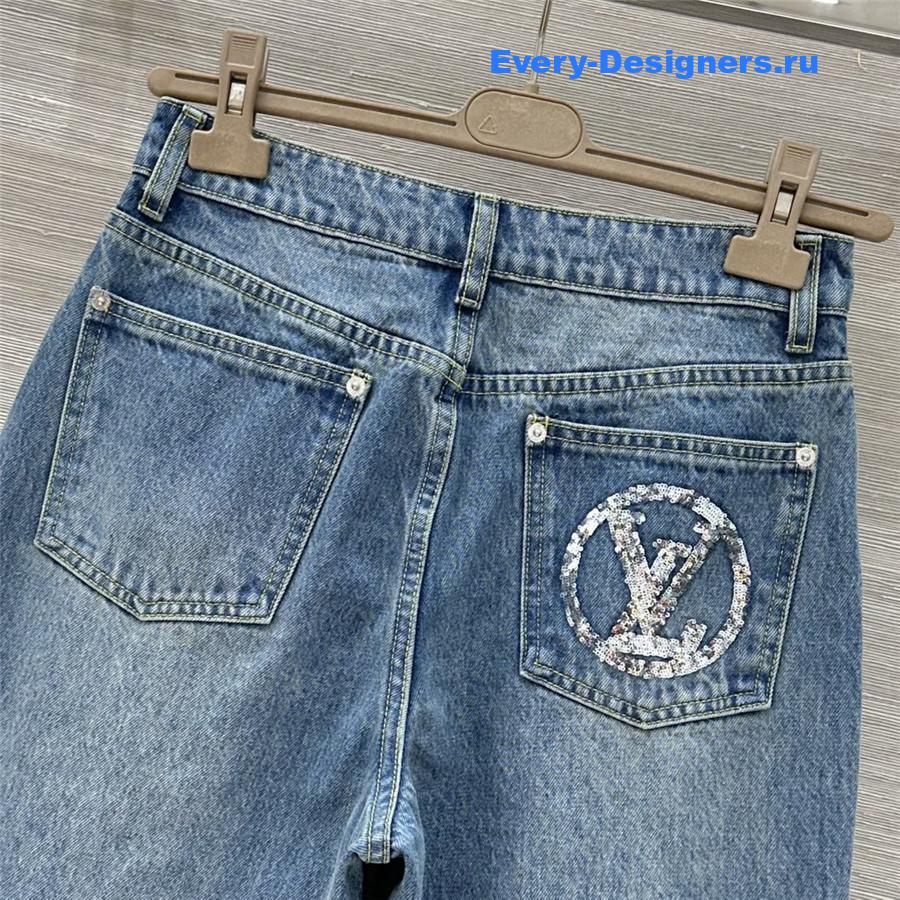 l0vis Vvtt0n loose fit sequined wide leg jeans