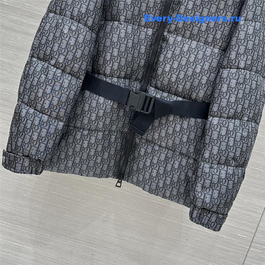 D10r D10ralps grey quilted technical taffeta puffer jacket