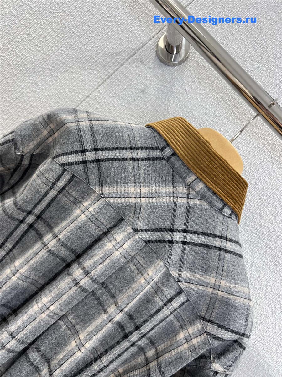 Miu Miu Slate Gray Flannel Mini-dress