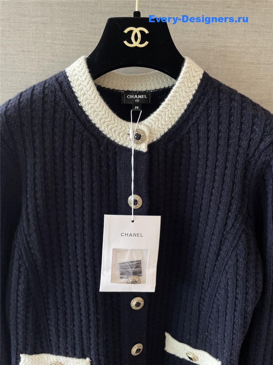 Ch**el black coco neige cardigan