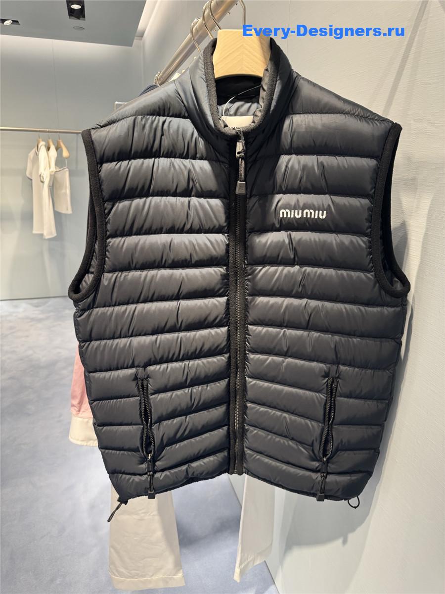Miu Miu Quilted Stand-up Collar Gilet